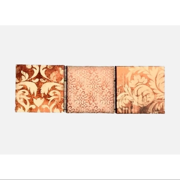 𝅺canvas Art Print Orange and Cream Size three actual prints - Picture 1 of 10